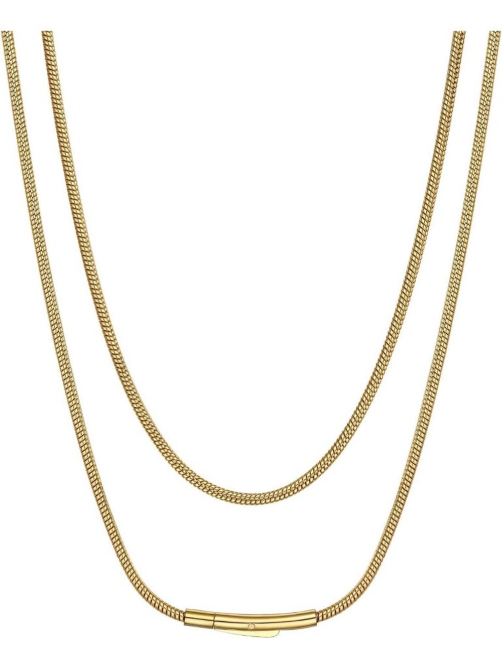 Elegant Thin Snake Chain Necklace for Women - Durable Stainless Steel Jewelry
